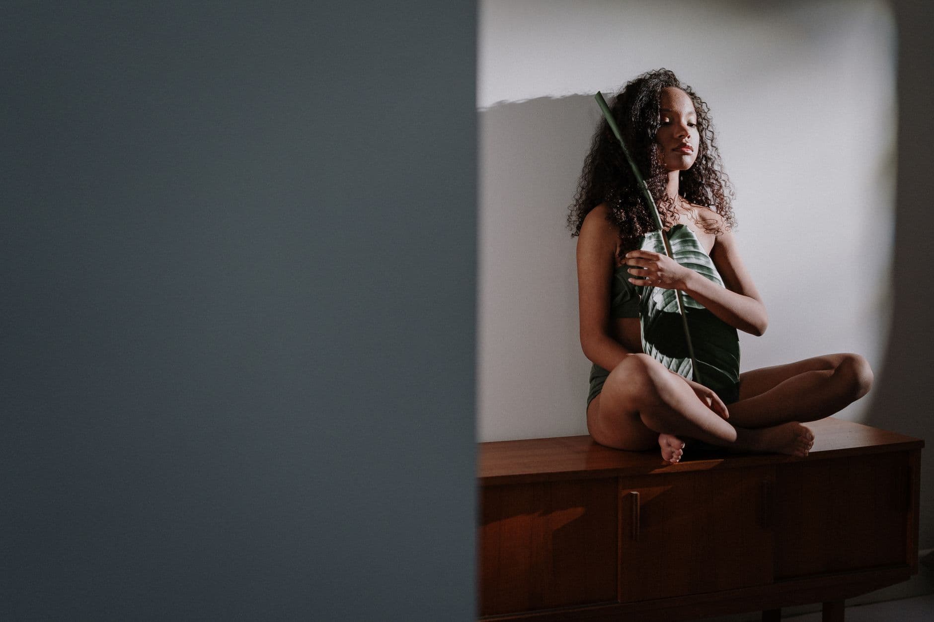 A woman considering breast implant removal