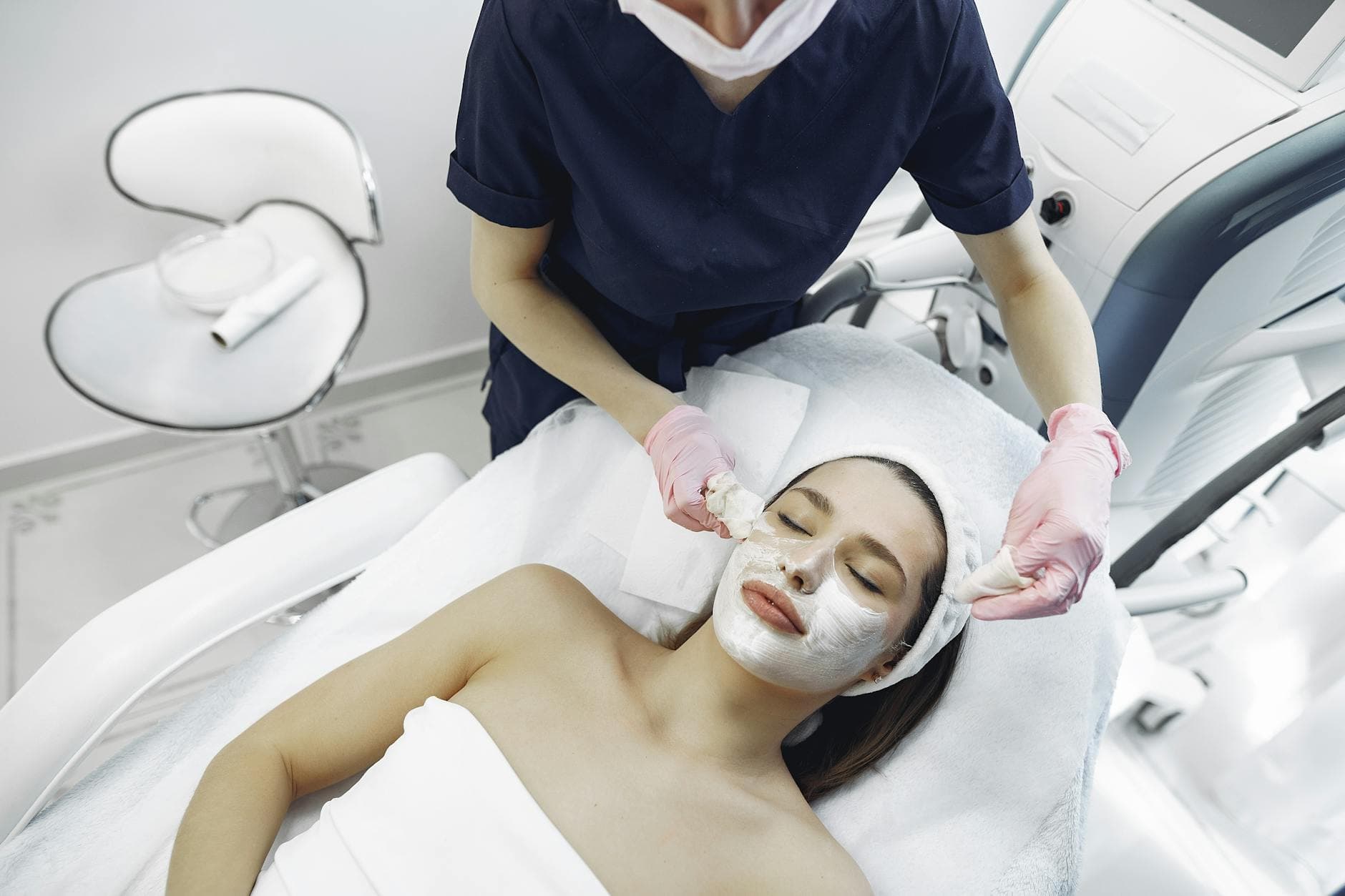 Refined treatment in progress at Aesthology Medspa